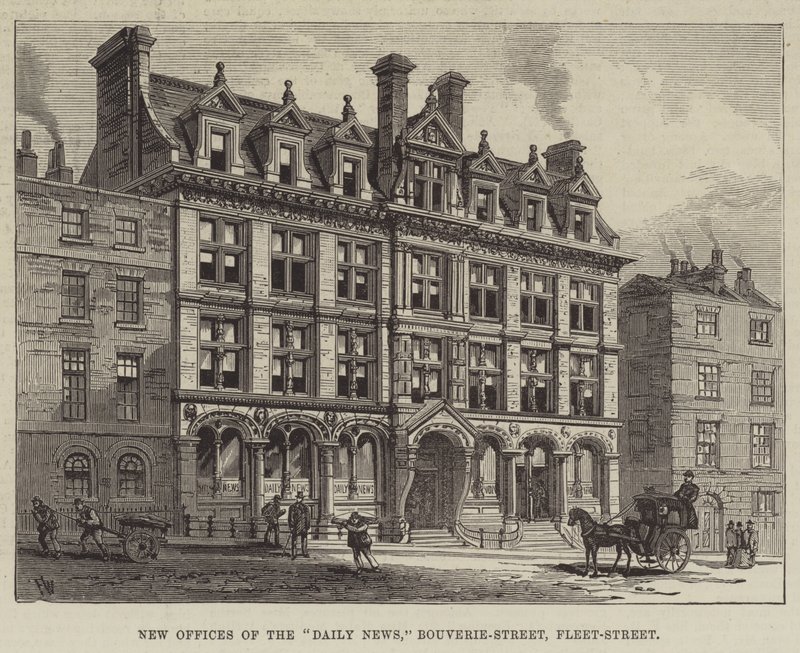 Nye kontorer til Daily News, Bouverie-Street, Fleet-Street av Frank Watkins