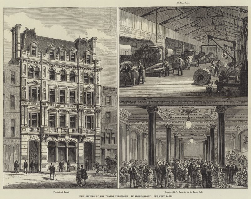 Nye kontorer til Daily Telegraph i Fleet-Street av Frank Watkins