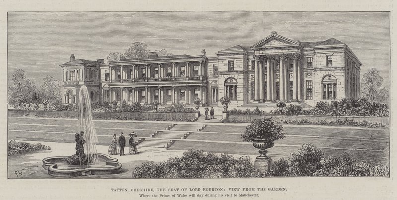 Tatton, Cheshire, setet til Lord Egerton, utsikt fra hagen av Frank Watkins