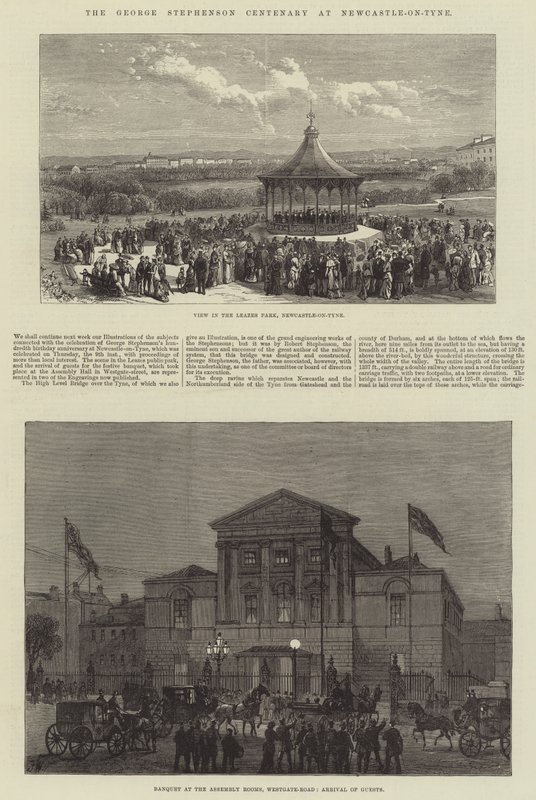 George Stephenson hundreårsjubileum i Newcastle-on-Tyne av Frank Watkins