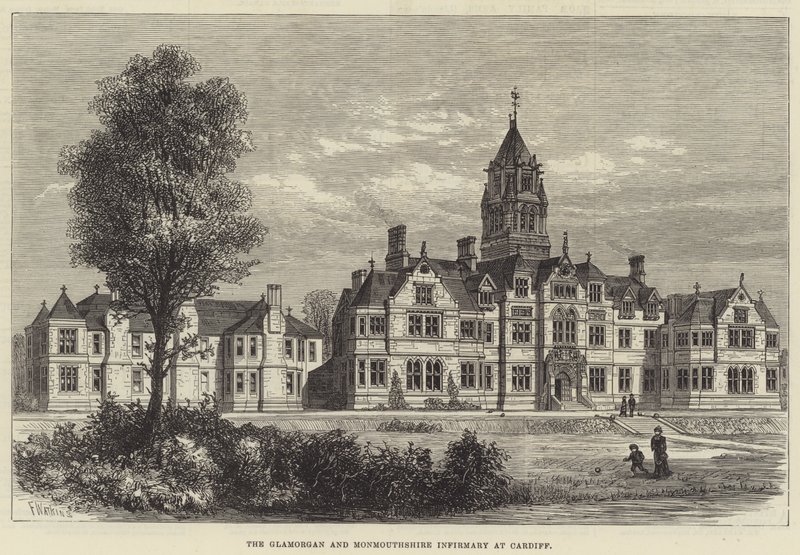 Glamorgan og Monmouthshire Infirmary i Cardiff av Frank Watkins