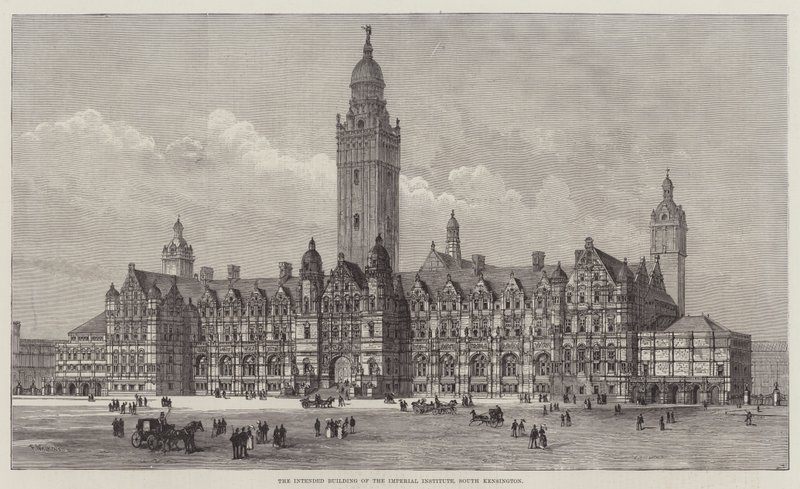 Den tiltenkte bygningen til Imperial Institute, South Kensington av Frank Watkins