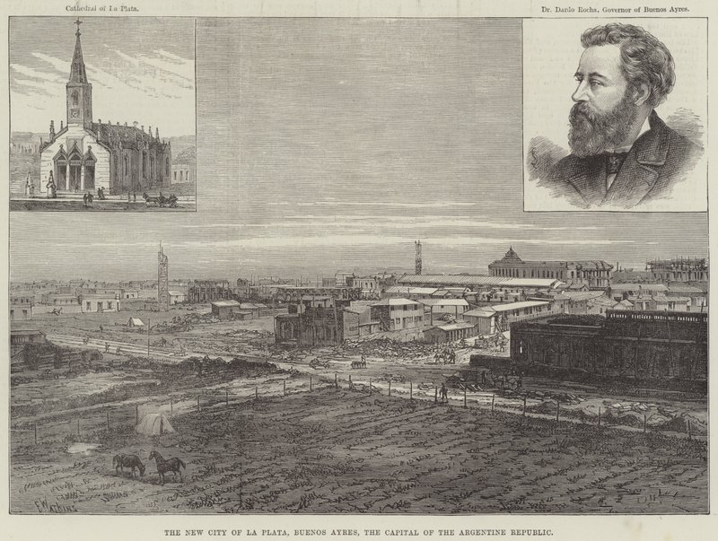 Den nye byen La Plate, Buenos Ayres, hovedstaden i den argentinske republikken av Frank Watkins