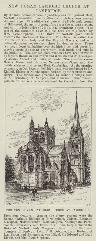 Den nye romersk-katolske kirke i Cambridge av Frank Watkins