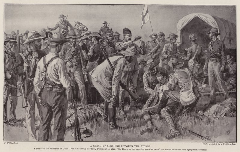 Et glimt av solskinn mellom stormene (litho) av Frank (after) Dadd