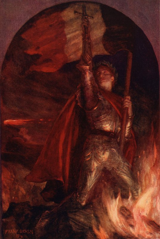 Resurgam (farge litho) av Frank (after) Dicksee