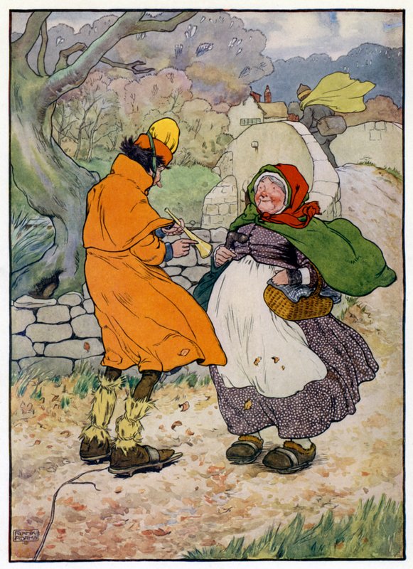 Illustrasjon for historien om Tom Piper's Son (farge litho) av Frank Adams