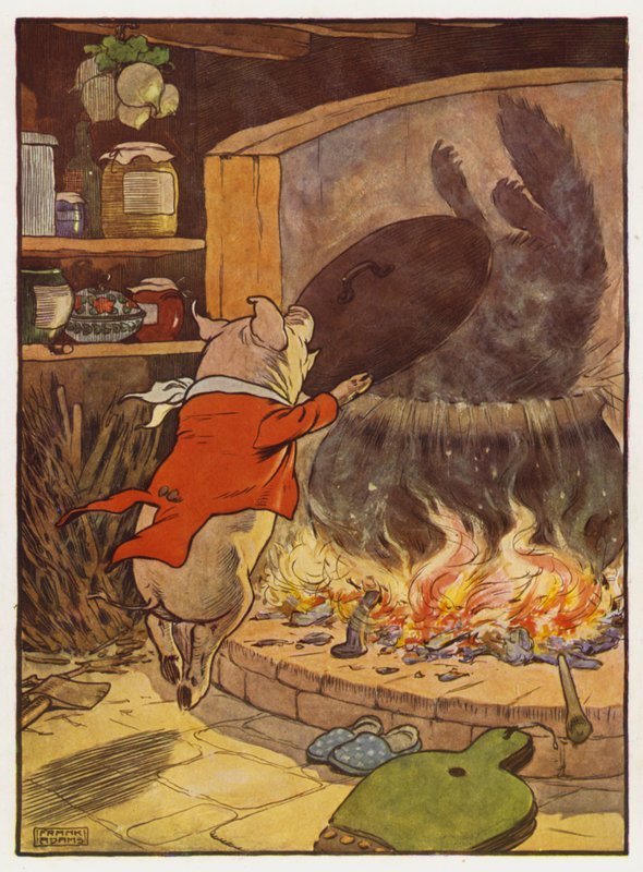 Illustrasjon for De tre små griser av Frank Adams