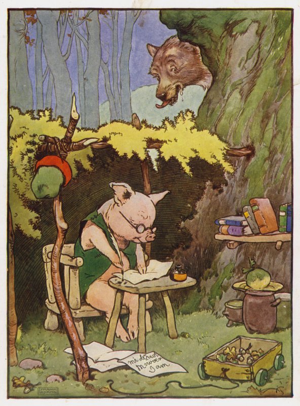 Illustrasjon for De tre små griser av Frank Adams