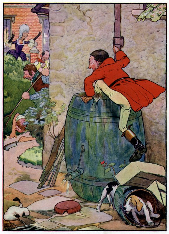 Three Jolly Huntsmen (farge litho) av Frank Adams
