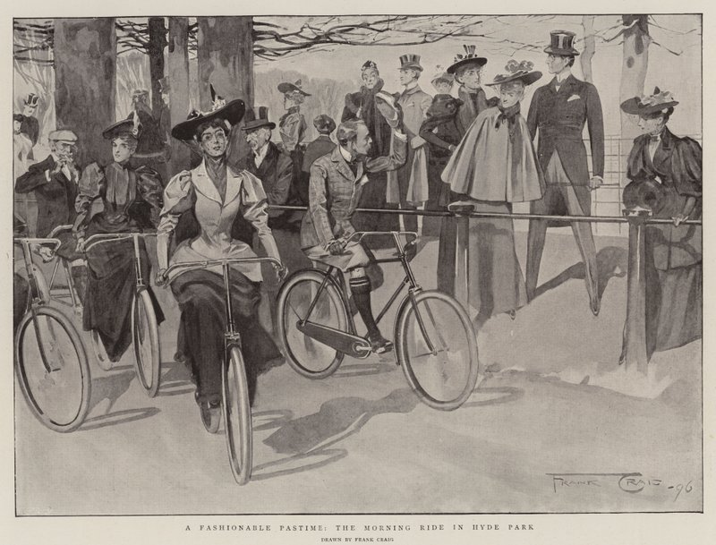 Et fasjonabelt tidsfordriv, morgenturen i Hyde Park av Frank Craig