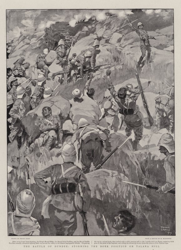 Slaget ved Dundee, stormende Boerposisjonen på Talana Hill av Frank Craig