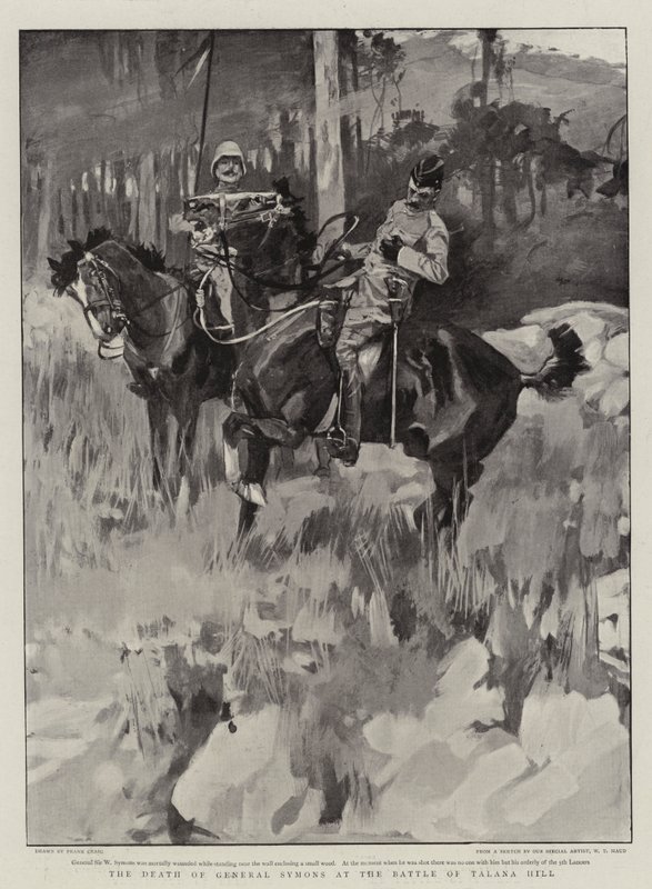 General Symons død i slaget ved Talana Hill av Frank Craig
