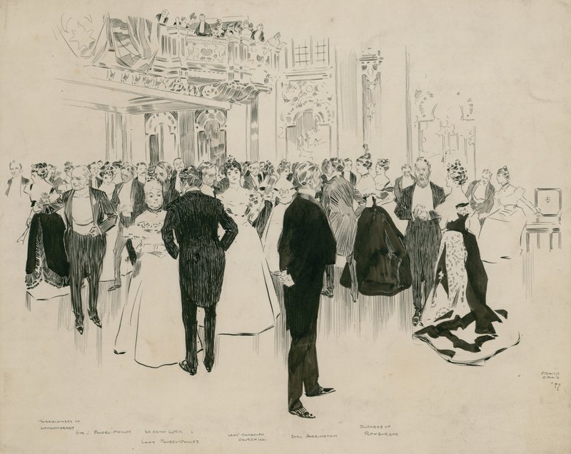 Gordon Memorial Ball på Hotel Cecil, mellom dansene av Frank Craig