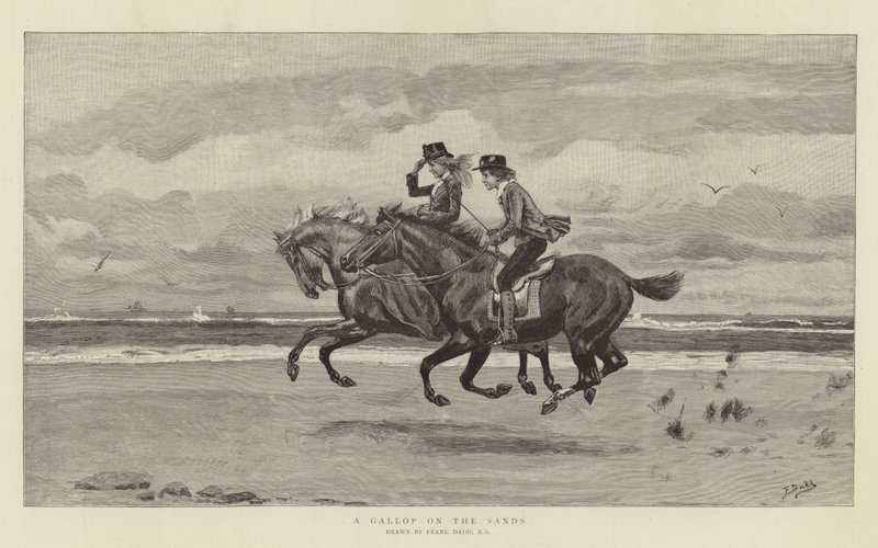 En galopp på sanden av Frank Dadd