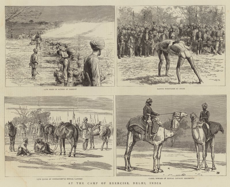 På treningsleiren, Delhi, India av Frank Dadd