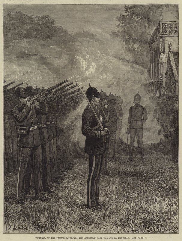 Begravelse av Prince Imperial, soldatenes siste hyllest til de døde av Frank Dadd