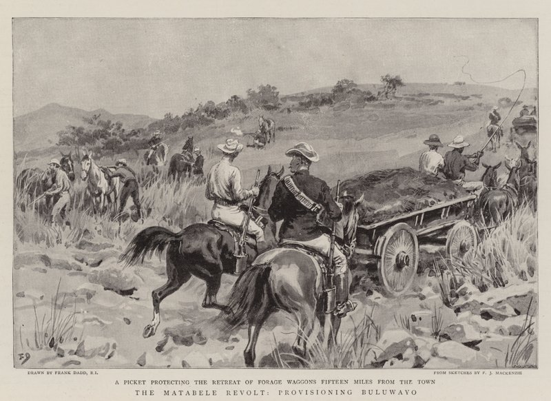 Matabele-opprøret, forsyner Bulawayo av Frank Dadd