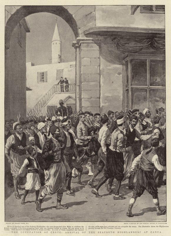 Okkupasjonen av Kreta, ankomst av Seaforth Highlanders til Canea av Frank Dadd