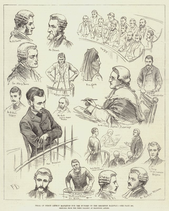 Rettssak mot Percy Lefroy Mapleton for mordet på Brighton Railway av Frank Dadd