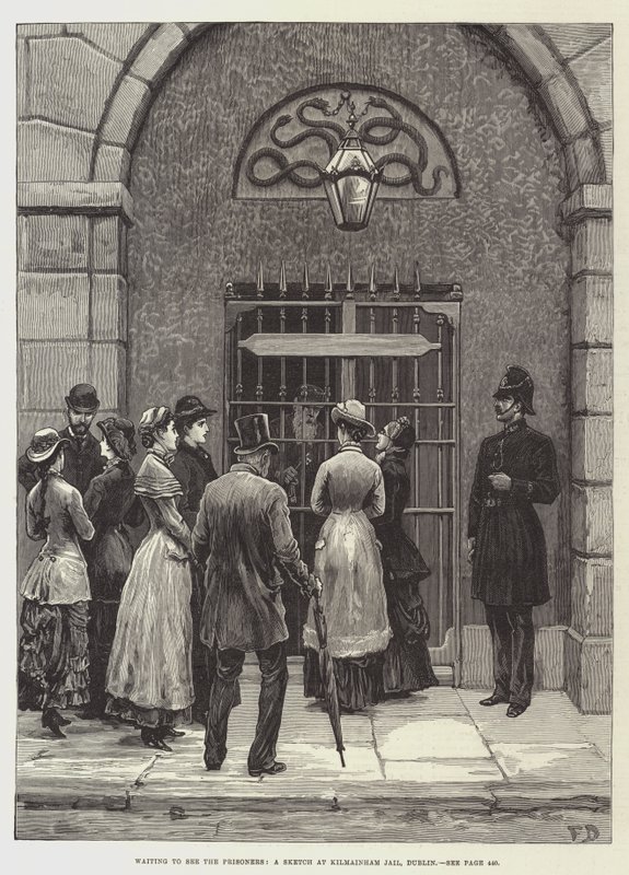 Venter på å se Prisoners, a Sketch at Kilmainham Jail, Dublin av Frank Dadd