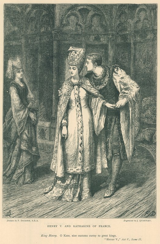 Illustrasjon for Shakespeares kong Henry V av Frank Dicksee