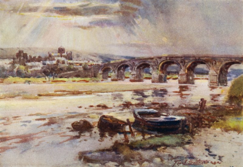 Hexham (farge litho) av Frank Southgate