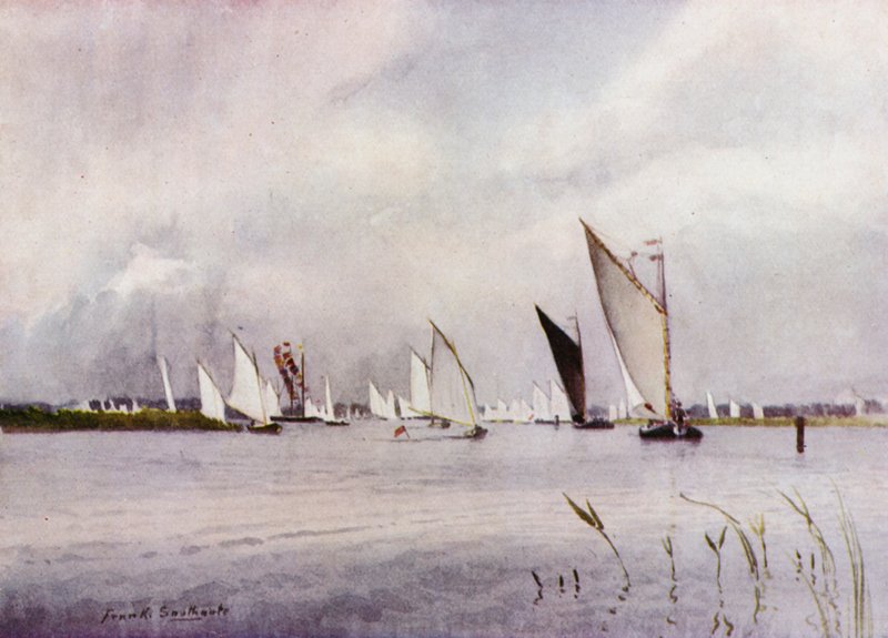 Norfolk Broads: Regatta på Hickling av Frank Southgate