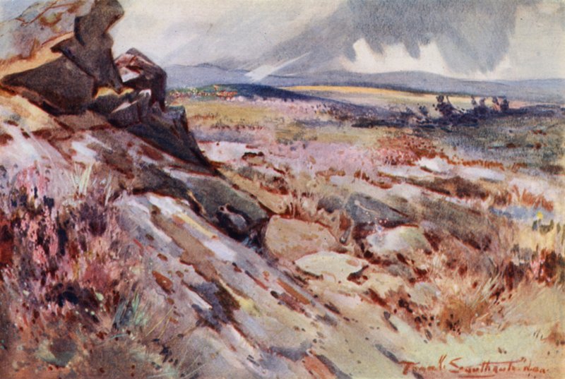 På den romerske muren (farge litho) av Frank Southgate