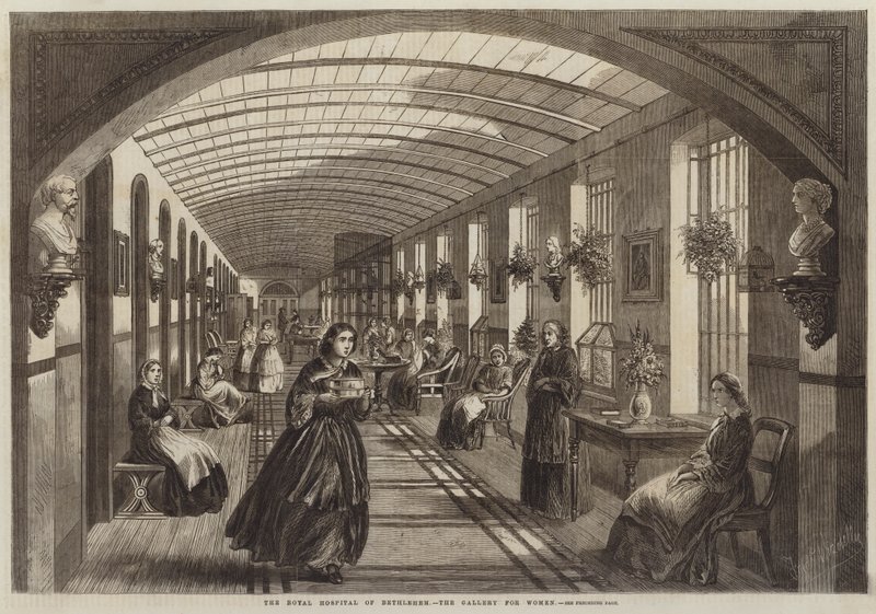 Royal Hospital of Bethlehem, Gallery for Women av Frank Vizetelly