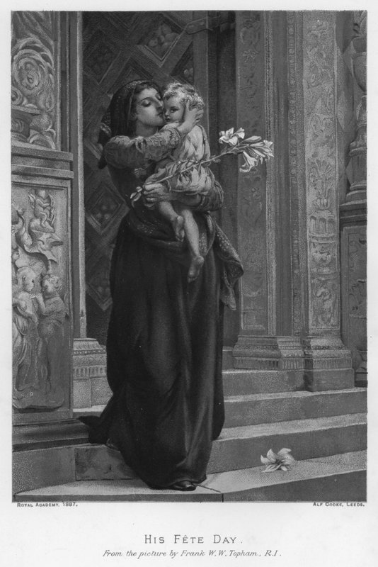 Hans festdag (litho) av Frank W. W. (after) Topham