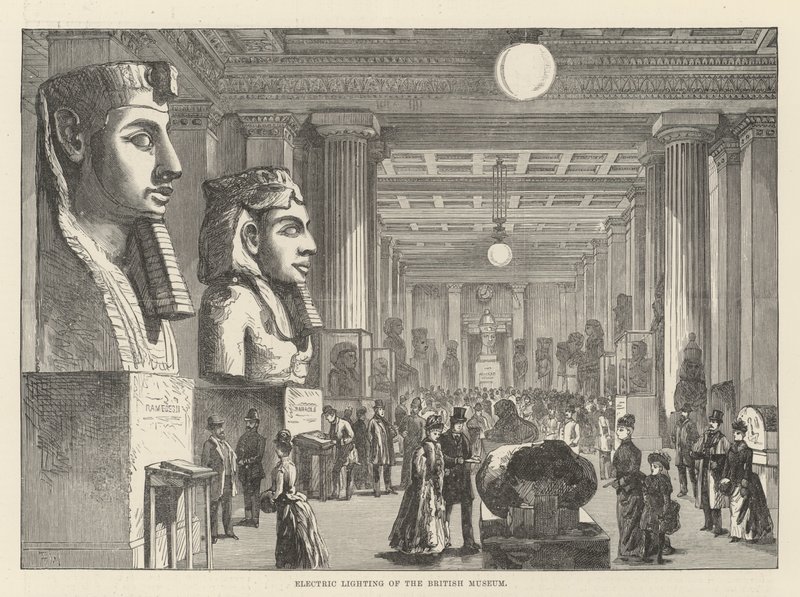 Elektrisk belysning av British Museum av Frank Watkins