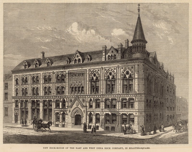 New Dock House of the East and West India Dock Company på Billiter Square av Frank Watkins