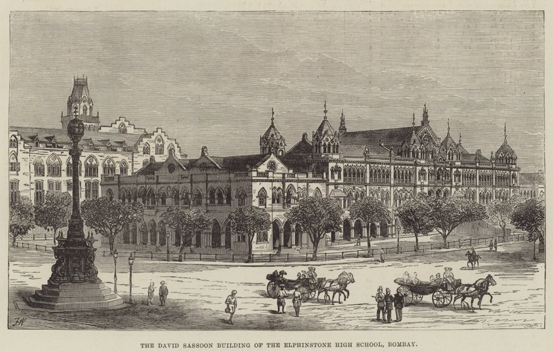 David Sassoon-bygningen til Elphinstone High School, Bombay av Frank Watkins