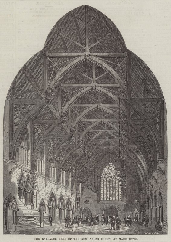 Inngangshallen til New Assize Courts i Manchester av Frank Watkins
