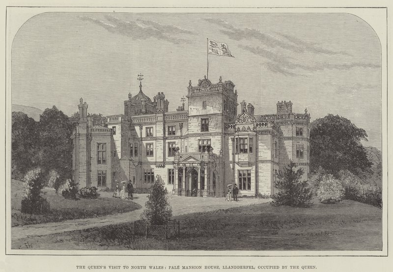 Dronningens besøk i Nord-Wales, Pale Mansion House, Llandderfel, okkupert av dronningen av Frank Watkins