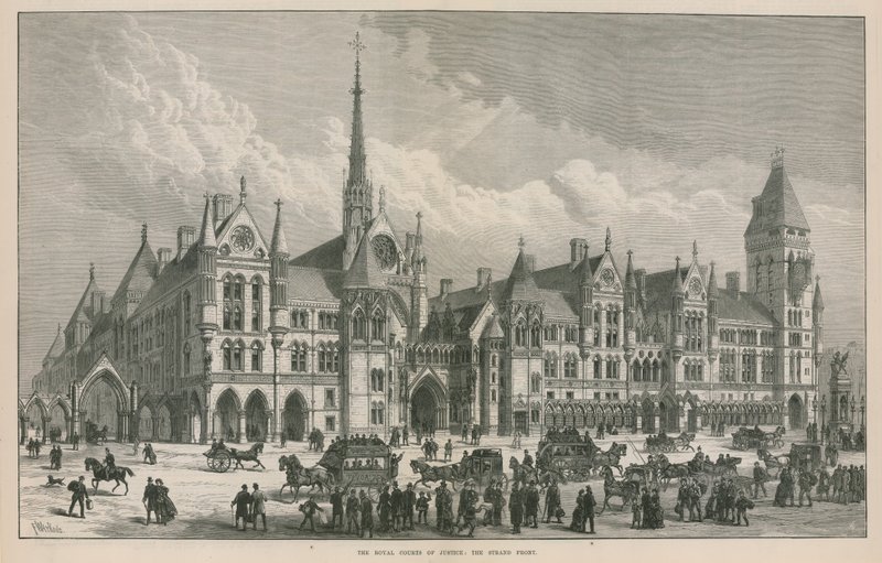 The Royal Courts of Justice: Strandfronten av Frank Watkins