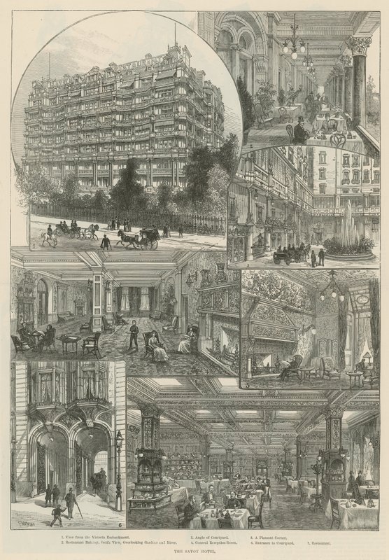 The Savoy Hotel (gravering) av Frank Watkins