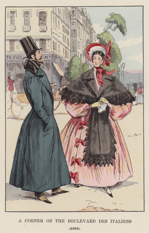 Et hjørne på Boulevard des Italiens, 1833 av François Courboin