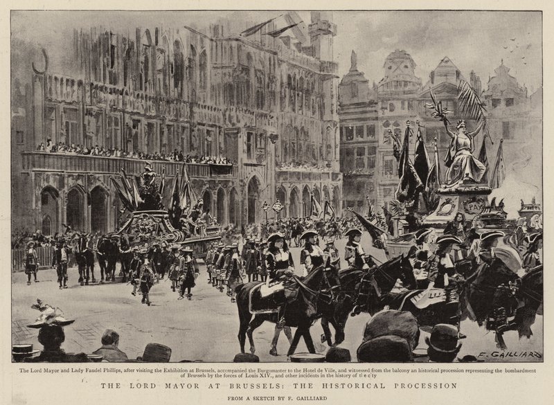 Lord Mayor i Brussel, den historiske prosesjonen av Frans Gaillard