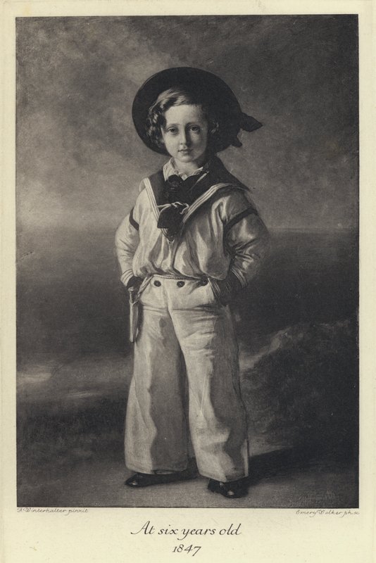 Kong Edward VII som barn, seks år gammel av Franz Xaver  Winterhalter (after)