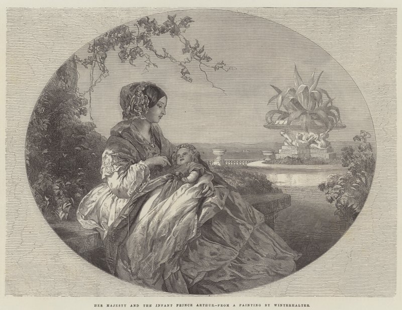 Hennes Majestet og spedbarnet Prins Arthur av Franz Xaver Winterhalter