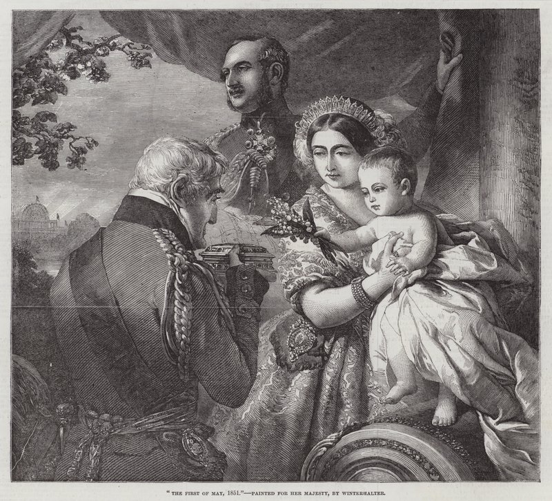 Den første mai, 1851, malt for Hennes Majestet av Franz Xaver Winterhalter