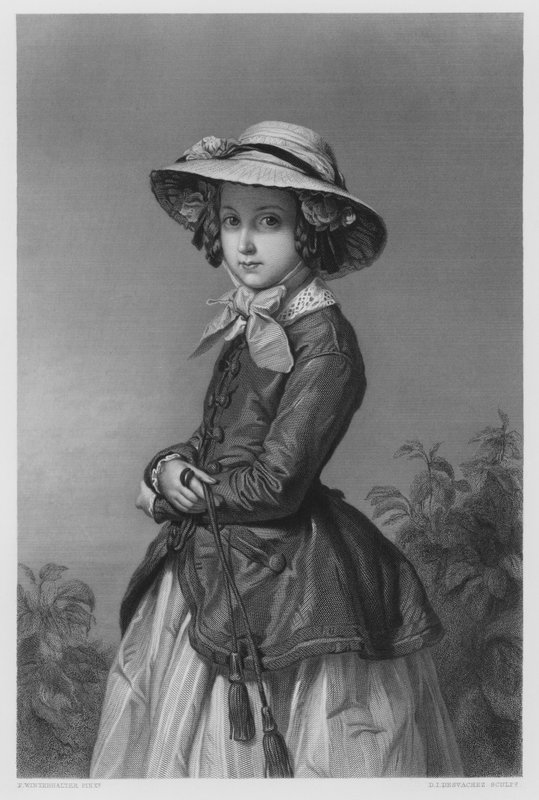 Prinsessen av Belgia, fra bildet i den kongelige samlingen av Franz Xaver after Winterhalter