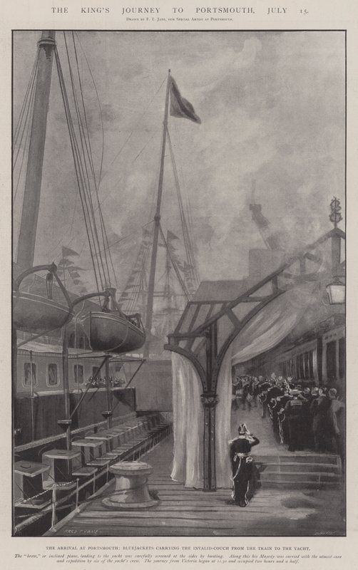 Kongens reise til Portsmouth, 15. juli av Fred T. Jane