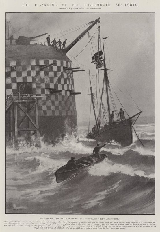 Re-armering av Portsmouth Sea-Forts av Fred T. Jane