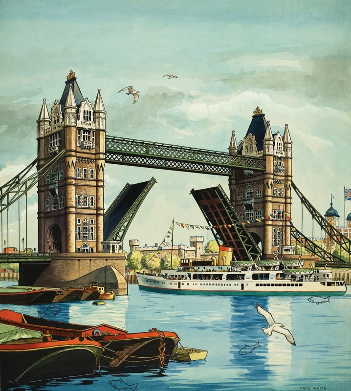 Tower Bridge, med skjult fisk av Fred White