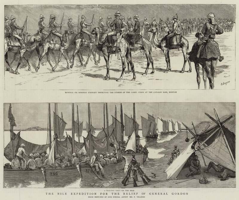 Nile-ekspedisjonen til hjelp for general Gordon av Frederic Villiers
