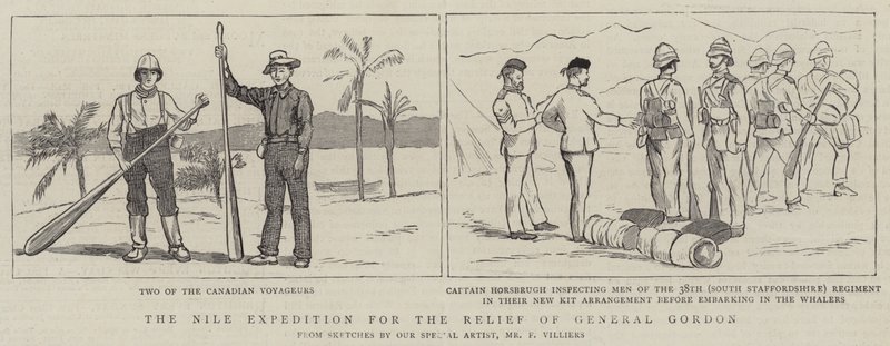 Nile-ekspedisjonen til hjelp for general Gordon av Frederic Villiers