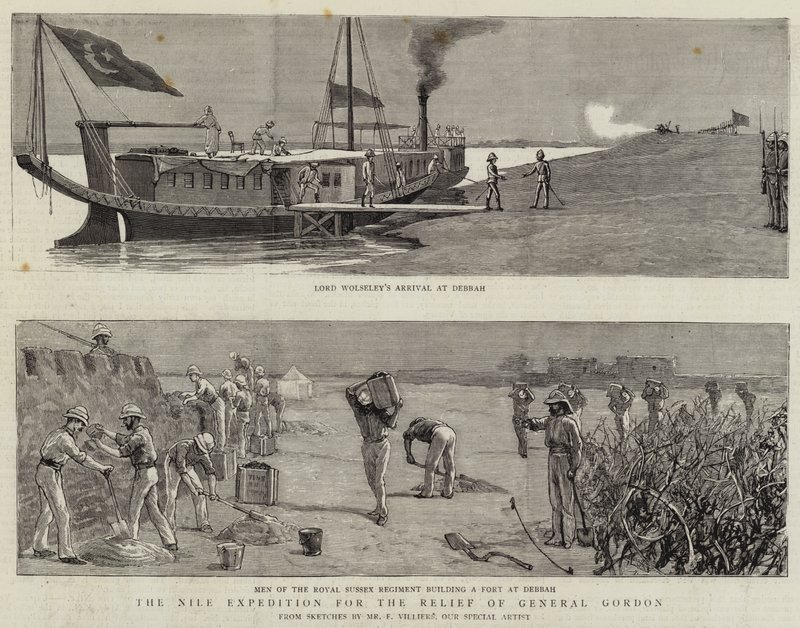Nile-ekspedisjonen til hjelp for general Gordon av Frederic Villiers